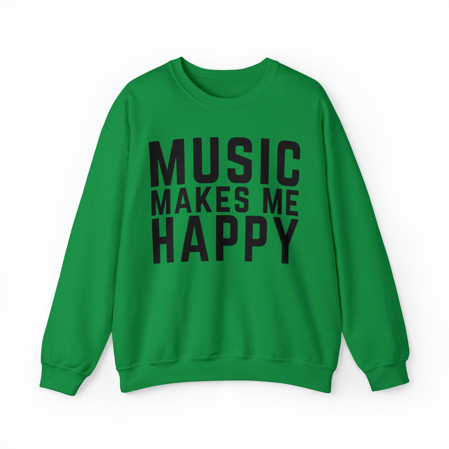 Music Makes Me Happy - Block Logo Unisex Crewneck Sweatshirt
