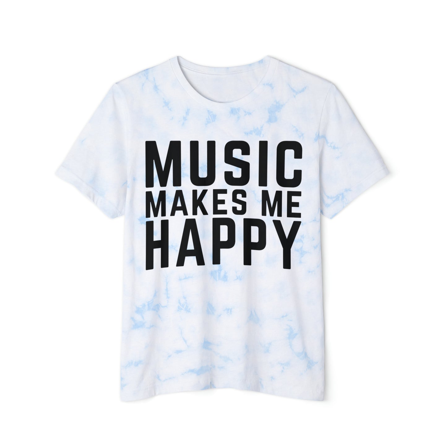 Music Makes Me Happy - Block Logo Tie-Dyed T-Shirt