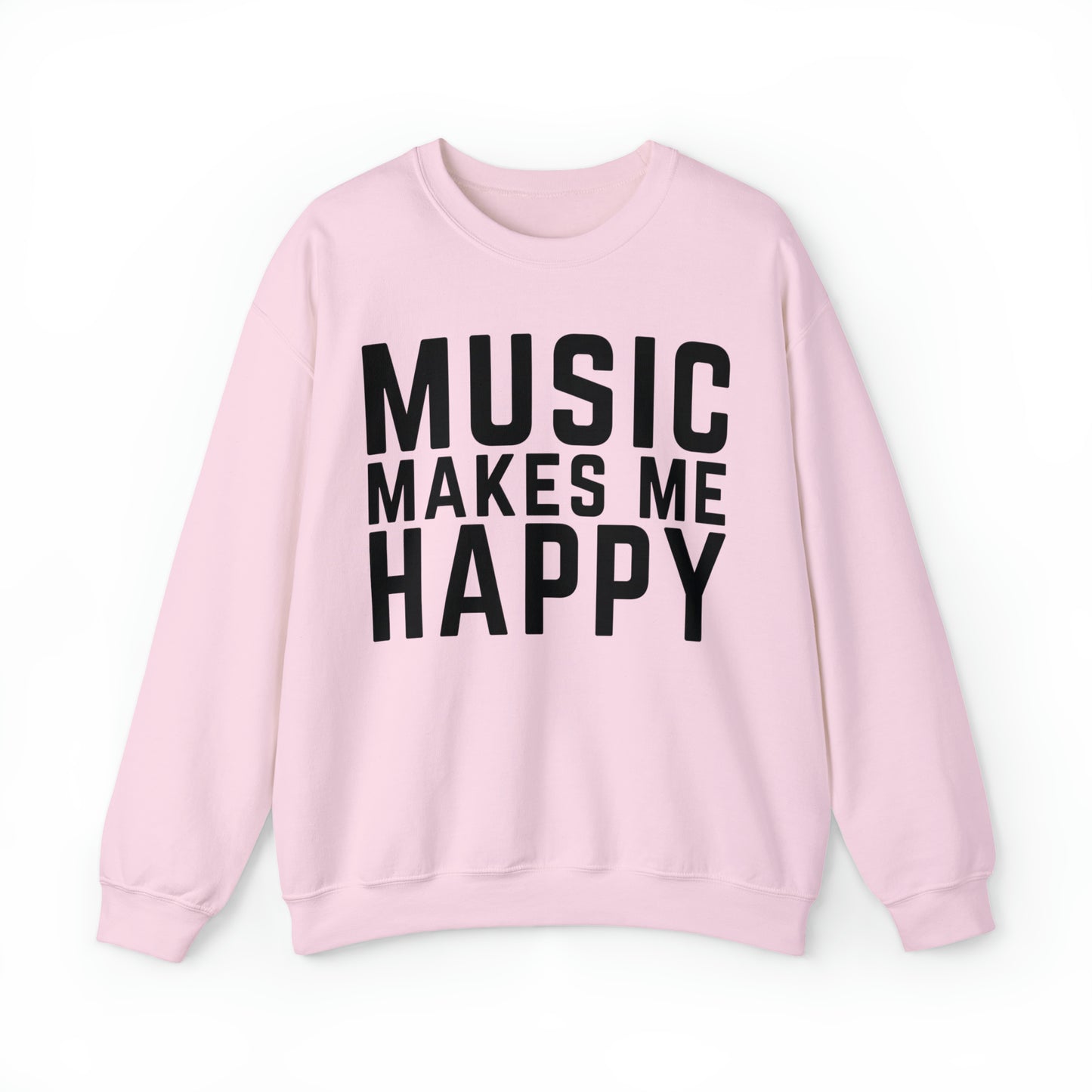 Music Makes Me Happy - Block Logo Unisex Crewneck Sweatshirt