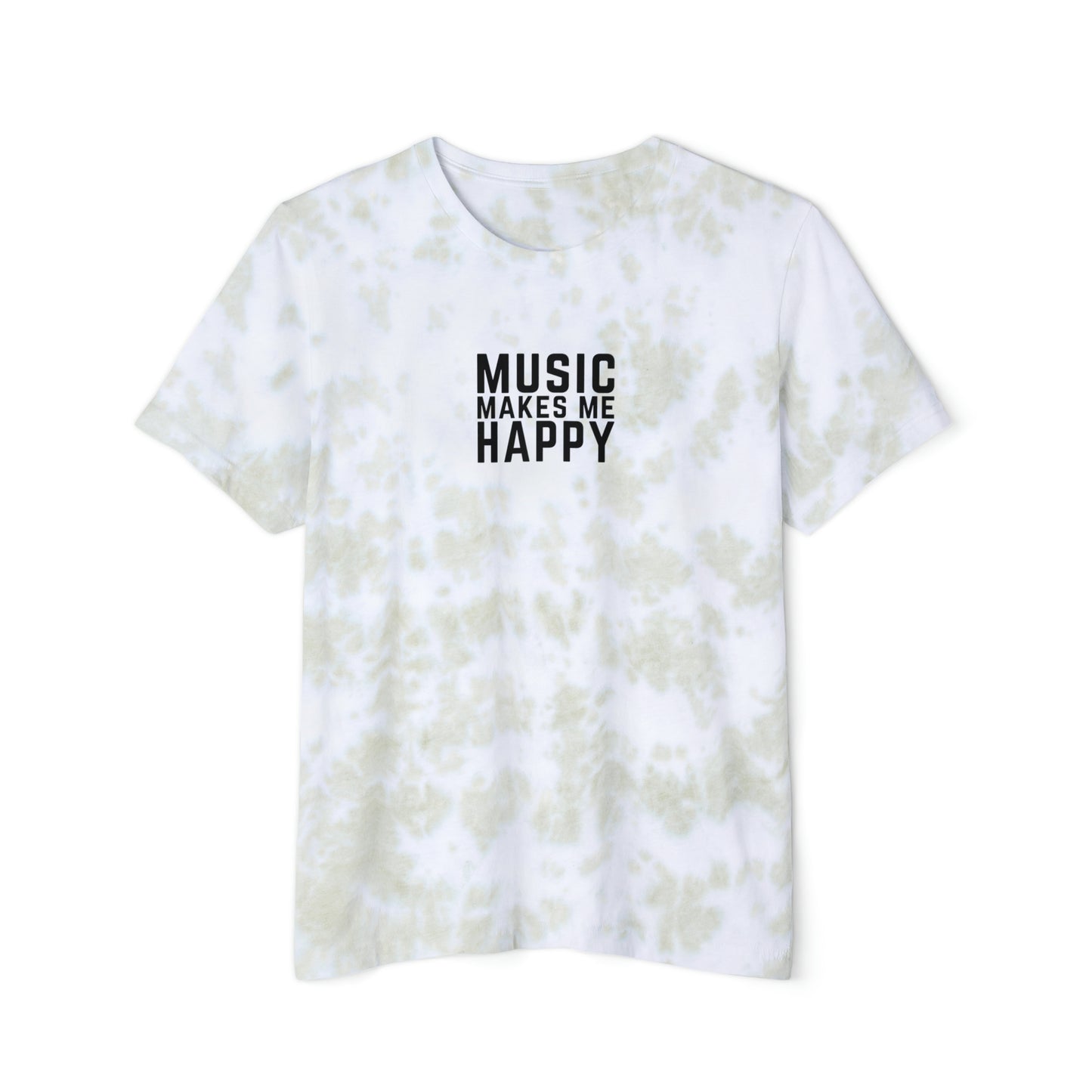 Music Makes Me Happy - Small Block Logo Tie-Dyed T-Shirt