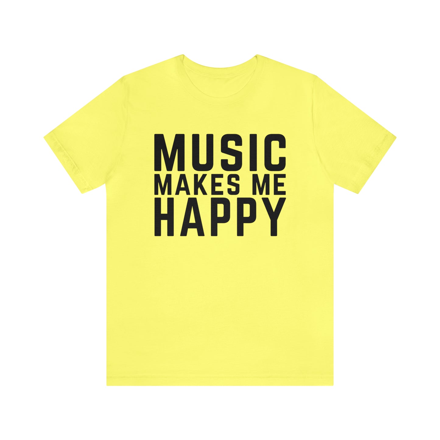Music Makes Me Happy - Block Logo T-Shirt