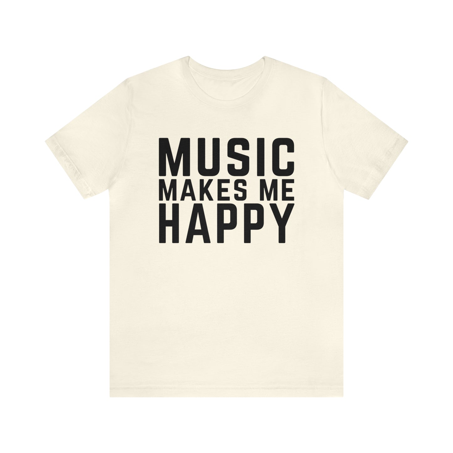 Music Makes Me Happy - Block Logo T-Shirt