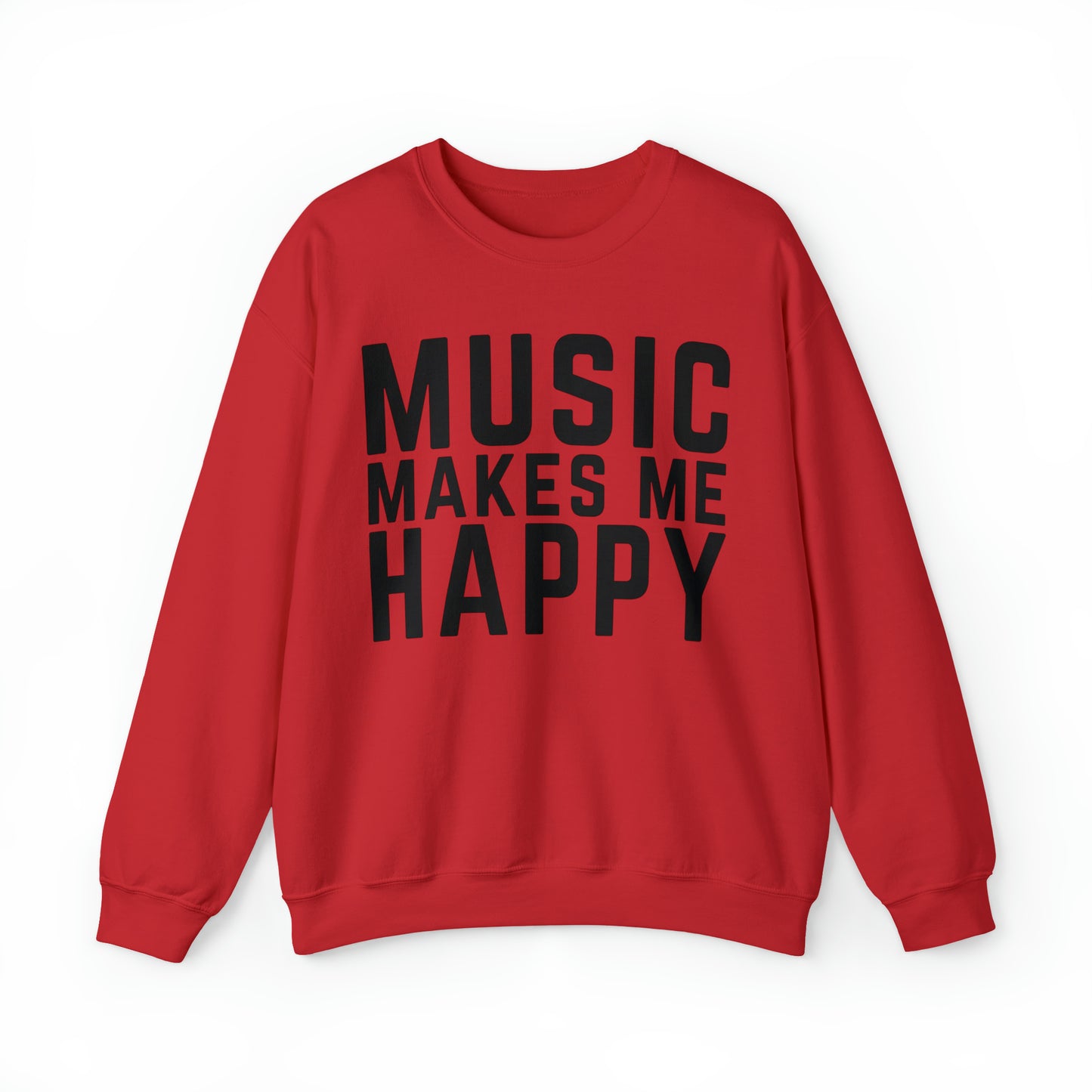 Music Makes Me Happy - Block Logo Unisex Crewneck Sweatshirt