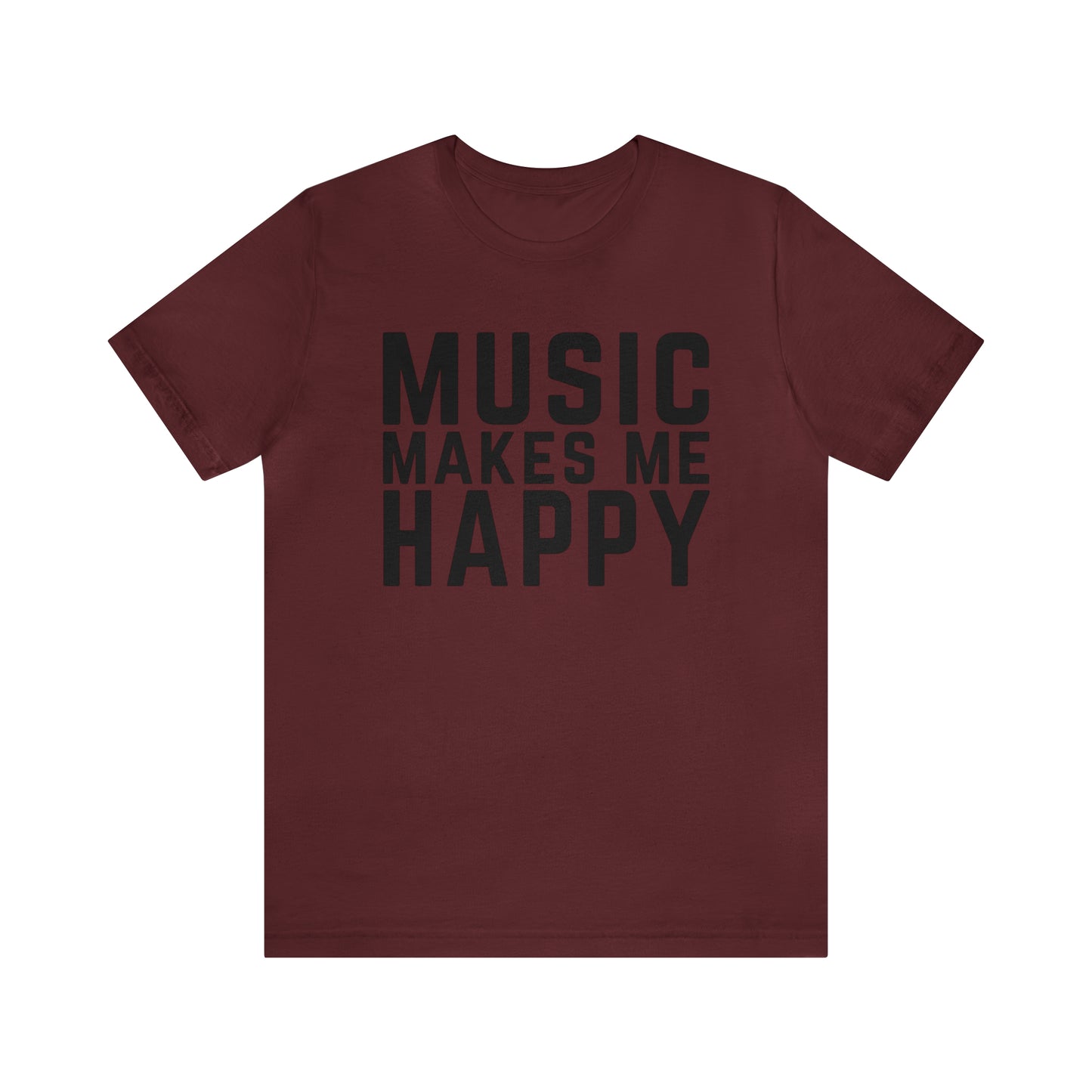 Music Makes Me Happy - Block Logo T-Shirt