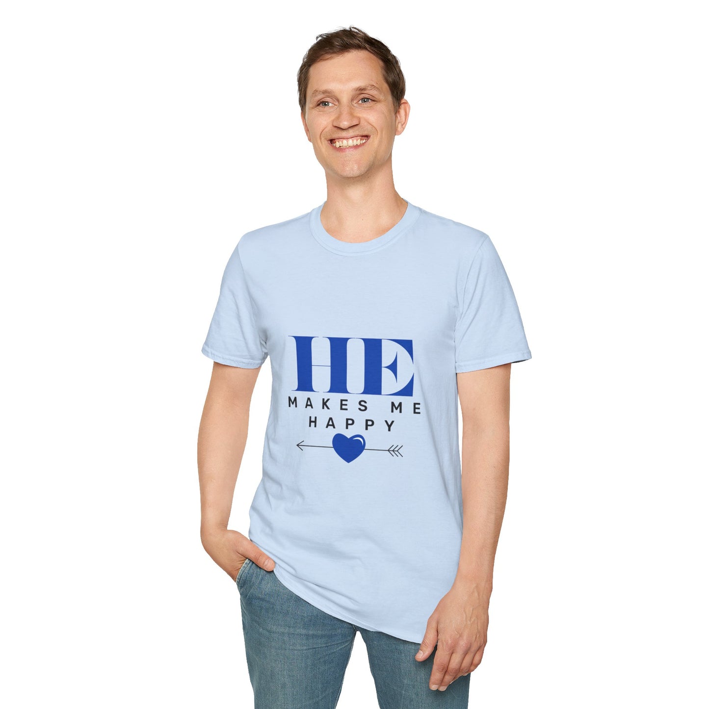 He Makes Me Happy - Limited Edition Unisex Softstyle T-Shirt