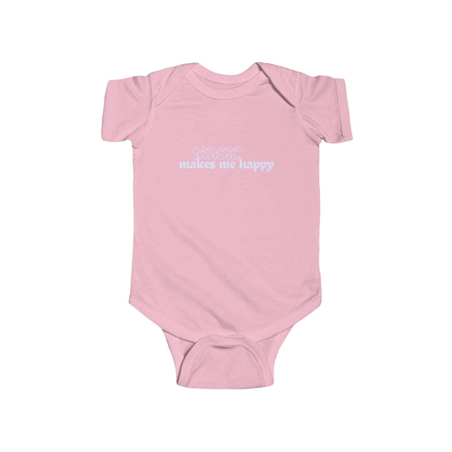 Music Makes Me Happy - Hardcore Logo Infant Fine Jersey Bodysuit