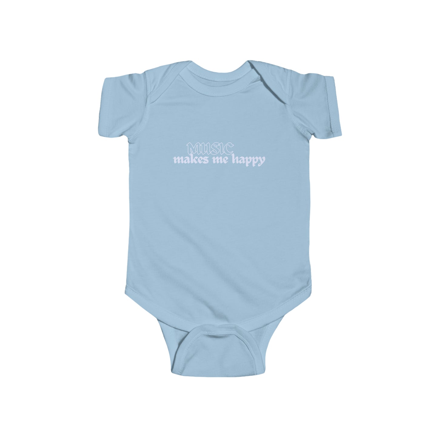 Music Makes Me Happy - Hardcore Logo Infant Fine Jersey Bodysuit