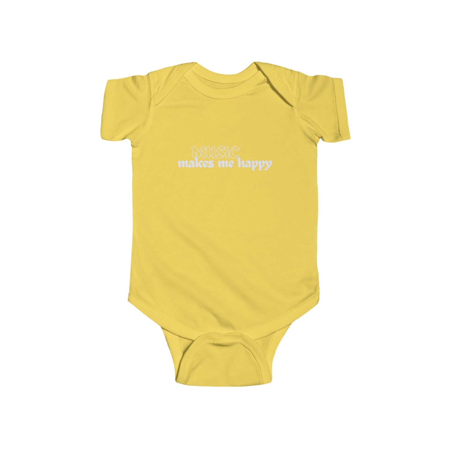 Music Makes Me Happy - Hardcore Logo Infant Fine Jersey Bodysuit
