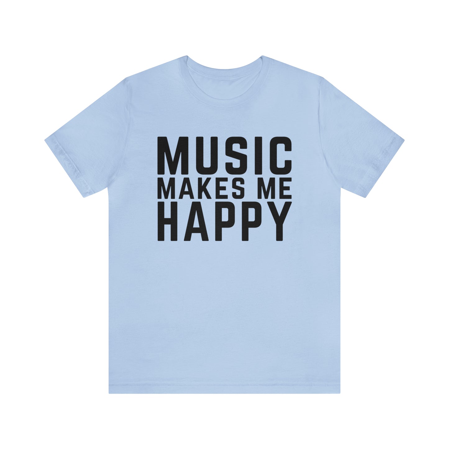 Music Makes Me Happy - Block Logo T-Shirt