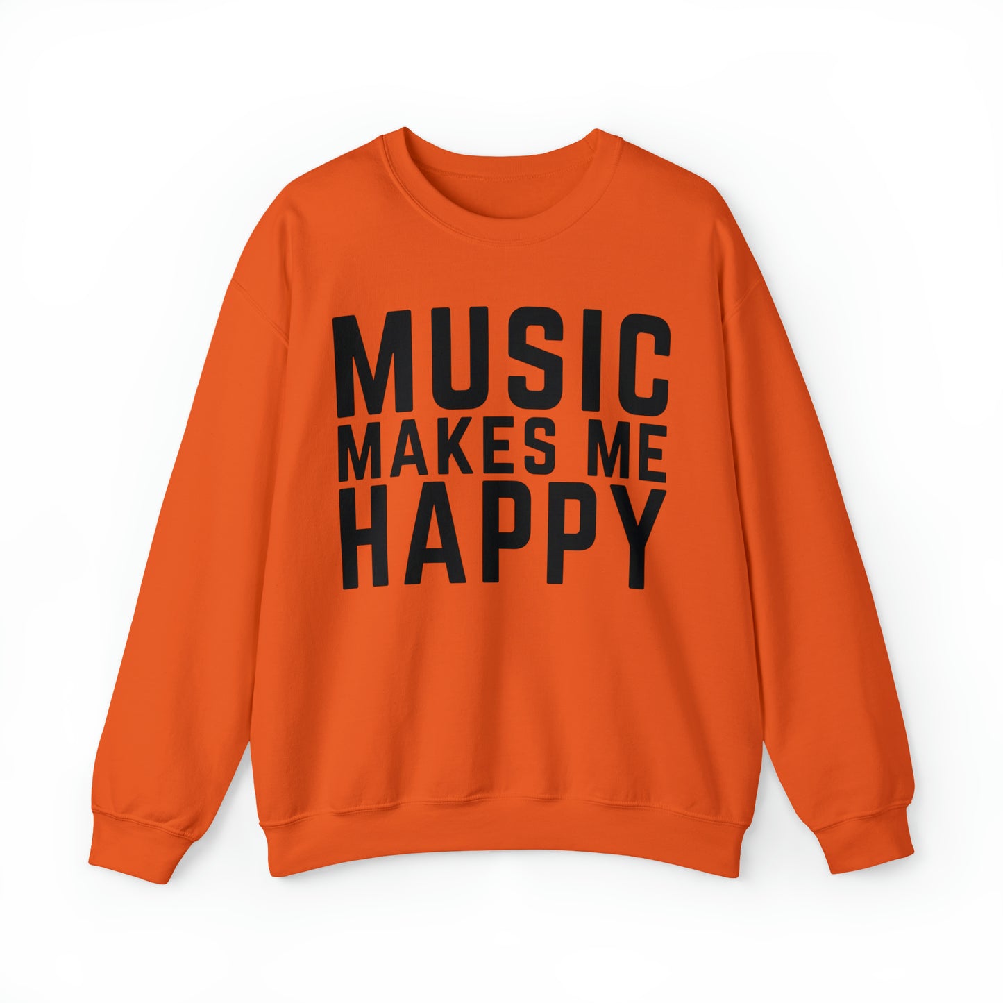 Music Makes Me Happy - Block Logo Unisex Crewneck Sweatshirt