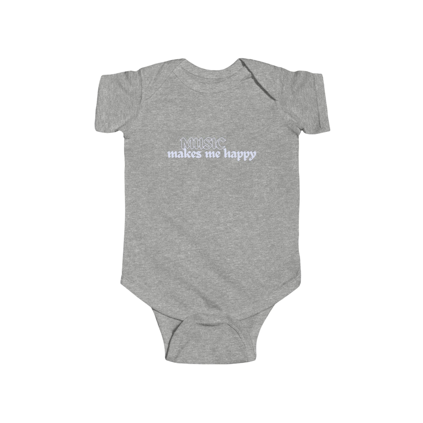 Music Makes Me Happy - Hardcore Logo Infant Fine Jersey Bodysuit