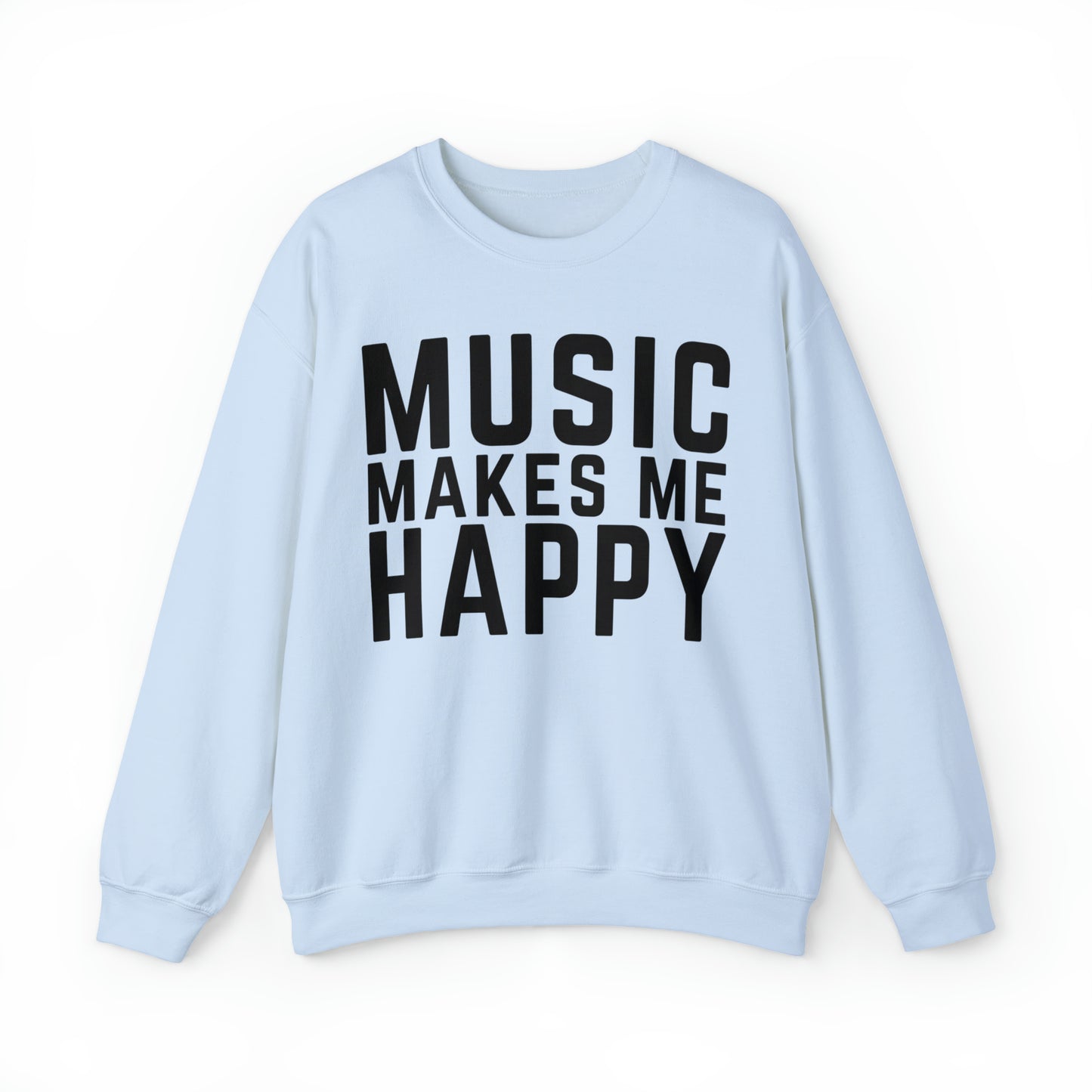 Music Makes Me Happy - Block Logo Unisex Crewneck Sweatshirt