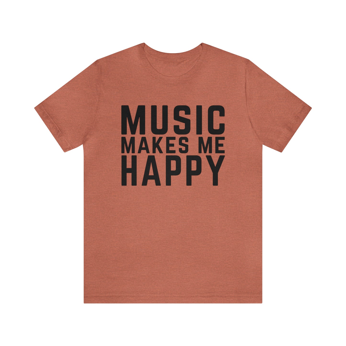 Music Makes Me Happy - Block Logo T-Shirt