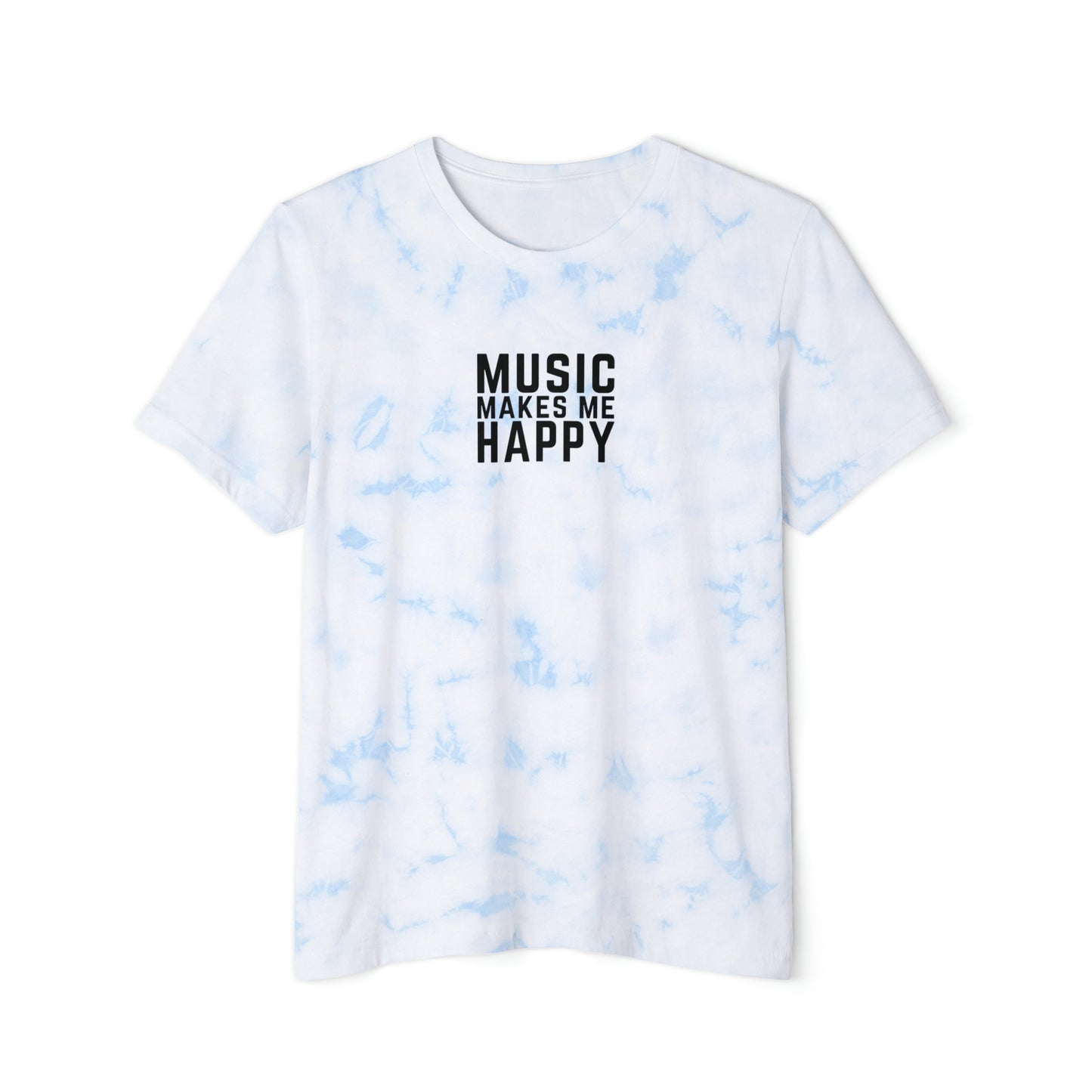 Music Makes Me Happy - Small Block Logo Tie-Dyed T-Shirt