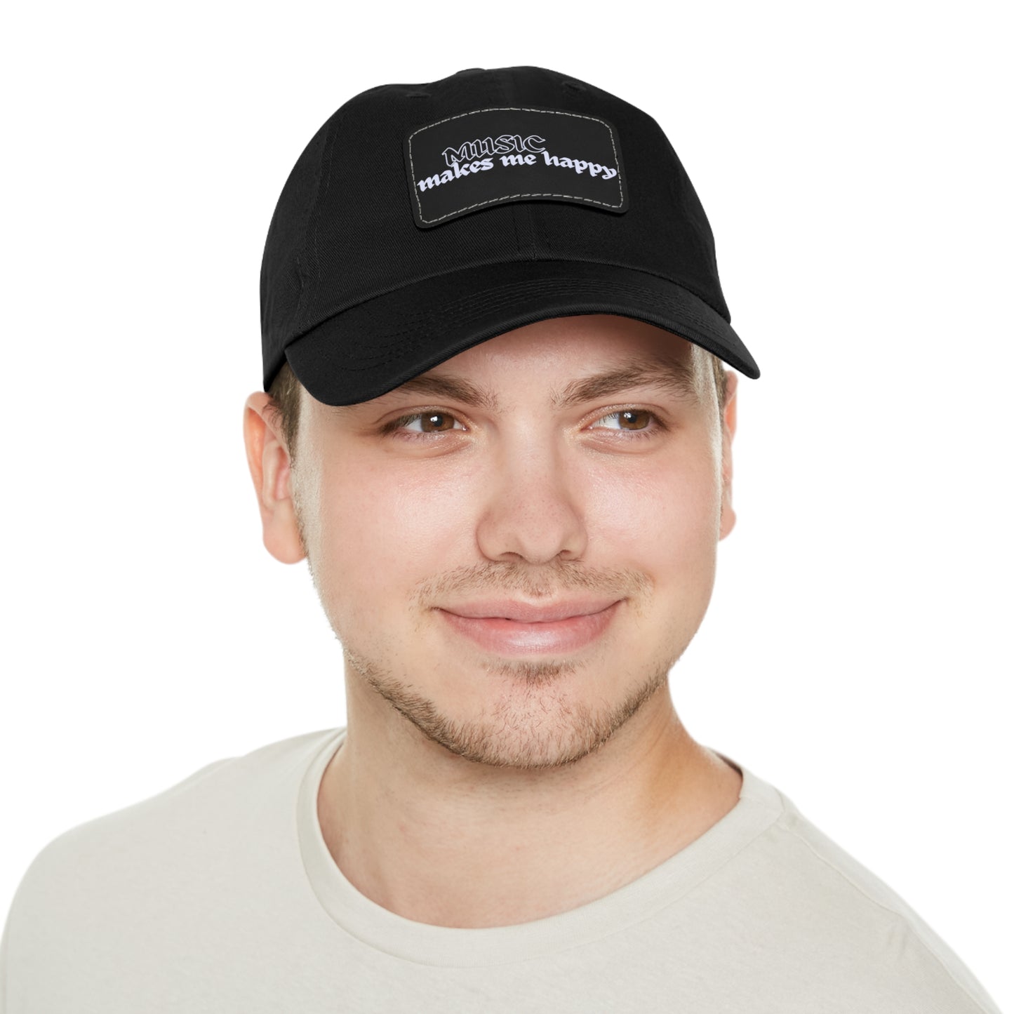 Hardcore Logo Dad Hat with Leather Patch