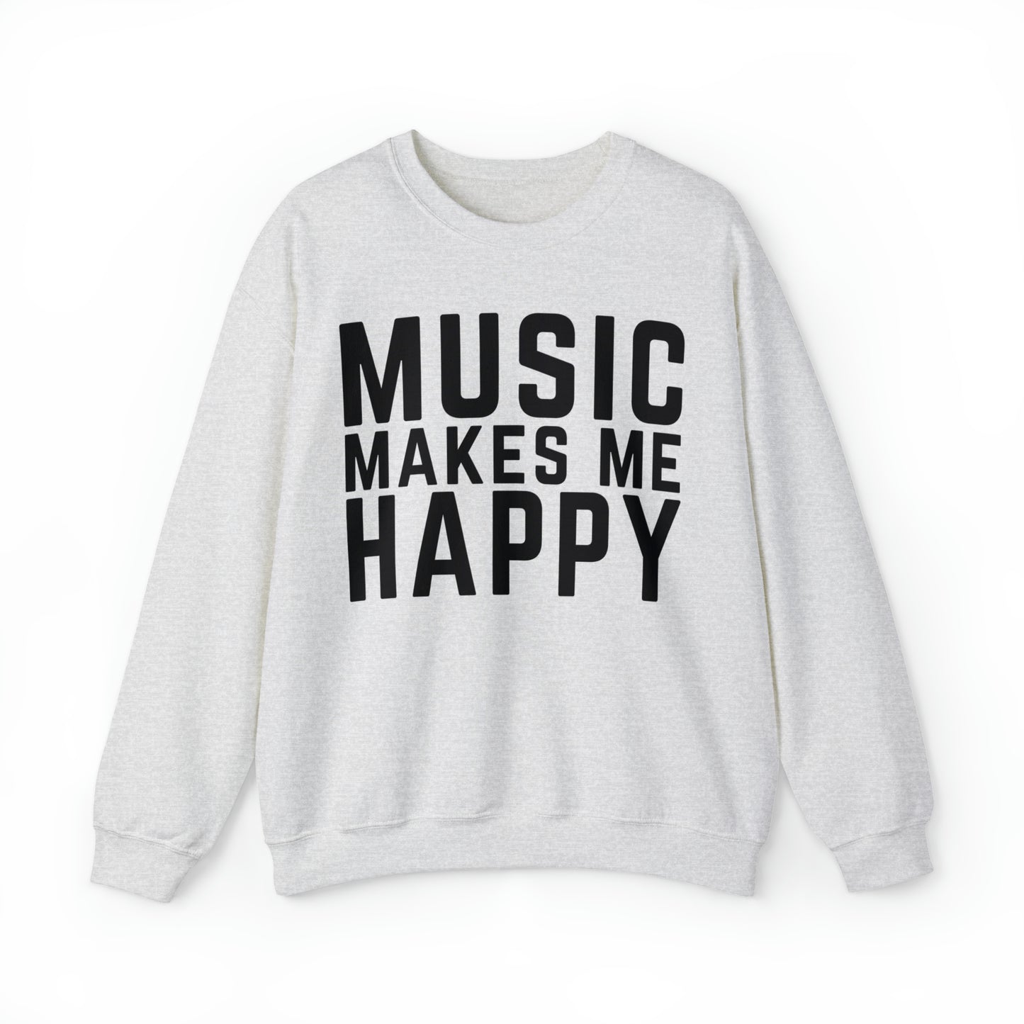 Music Makes Me Happy - Block Logo Unisex Crewneck Sweatshirt