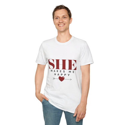 She Makes Me Happy - Limited Edition Unisex Softstyle T-Shirt