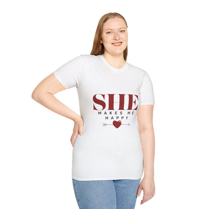 She Makes Me Happy - Limited Edition Unisex Softstyle T-Shirt